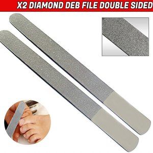 2x 8" Diamond Deb foot skin nail file Steel Podiatry Chiropody Tool